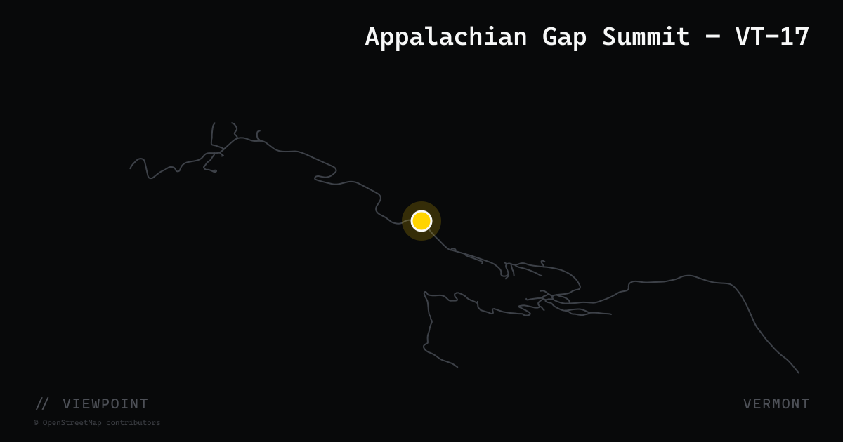 Appalachian Gap Summit — VT-17