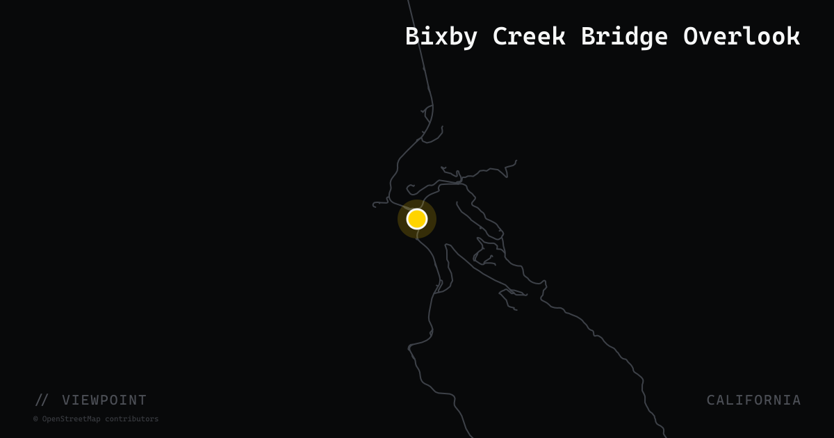 Bixby Creek Bridge Overlook