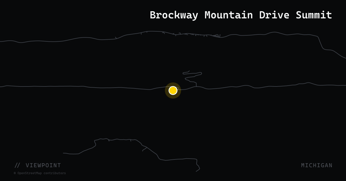 Brockway Mountain Drive Summit