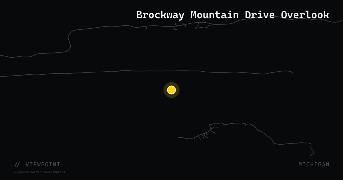 Brockway Mountain Drive Overlook