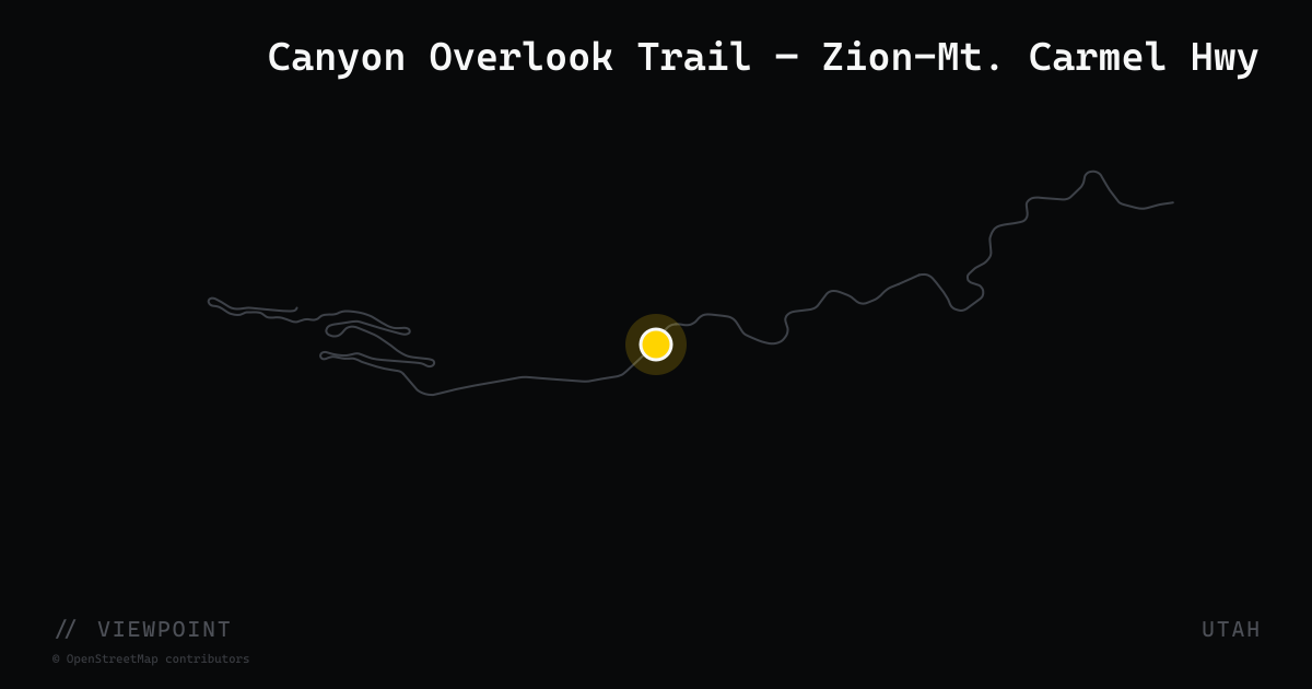 Canyon Overlook Trail — Zion-Mt. Carmel Hwy