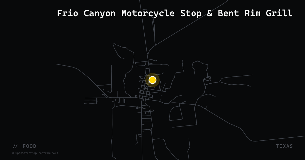 Frio Canyon Motorcycle Stop & Bent Rim Grill