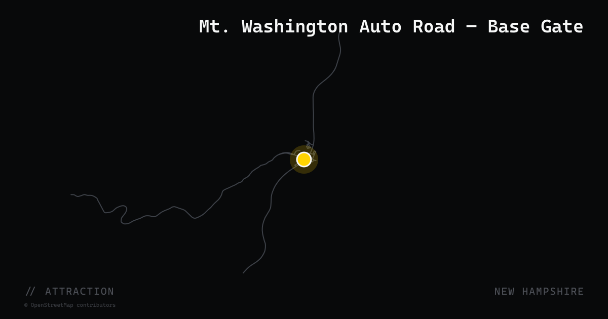 Mt. Washington Auto Road — Base Gate