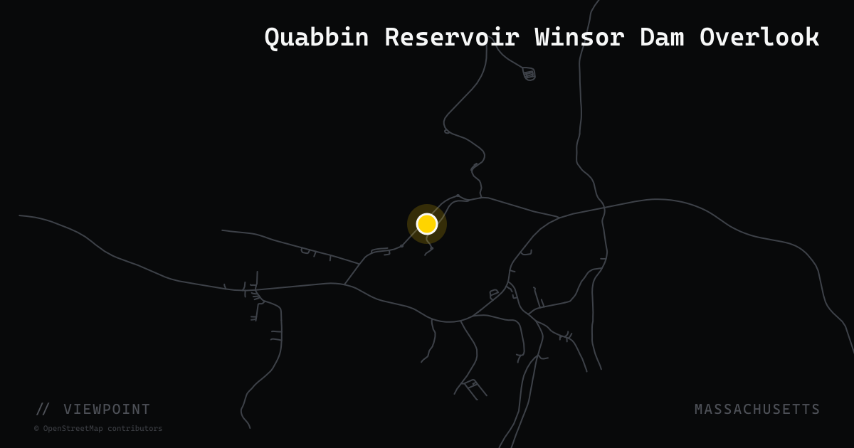 Quabbin Reservoir Winsor Dam Overlook