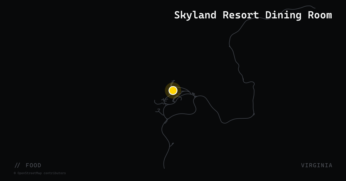 Skyland Resort Dining Room