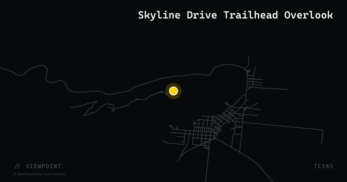 Skyline Drive Trailhead Overlook