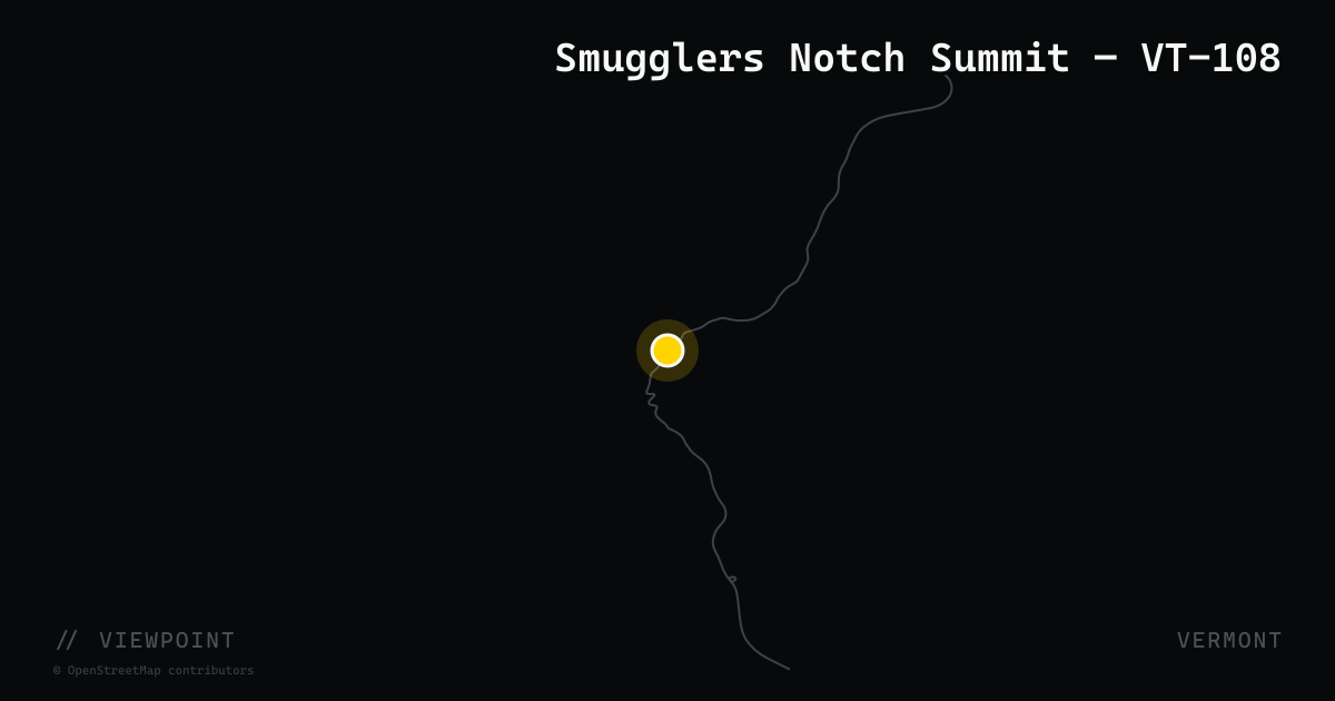 Smugglers Notch Summit — VT-108