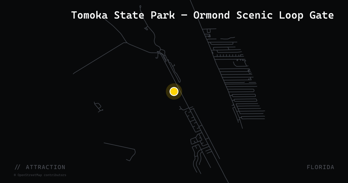 Tomoka State Park — Ormond Scenic Loop Gate