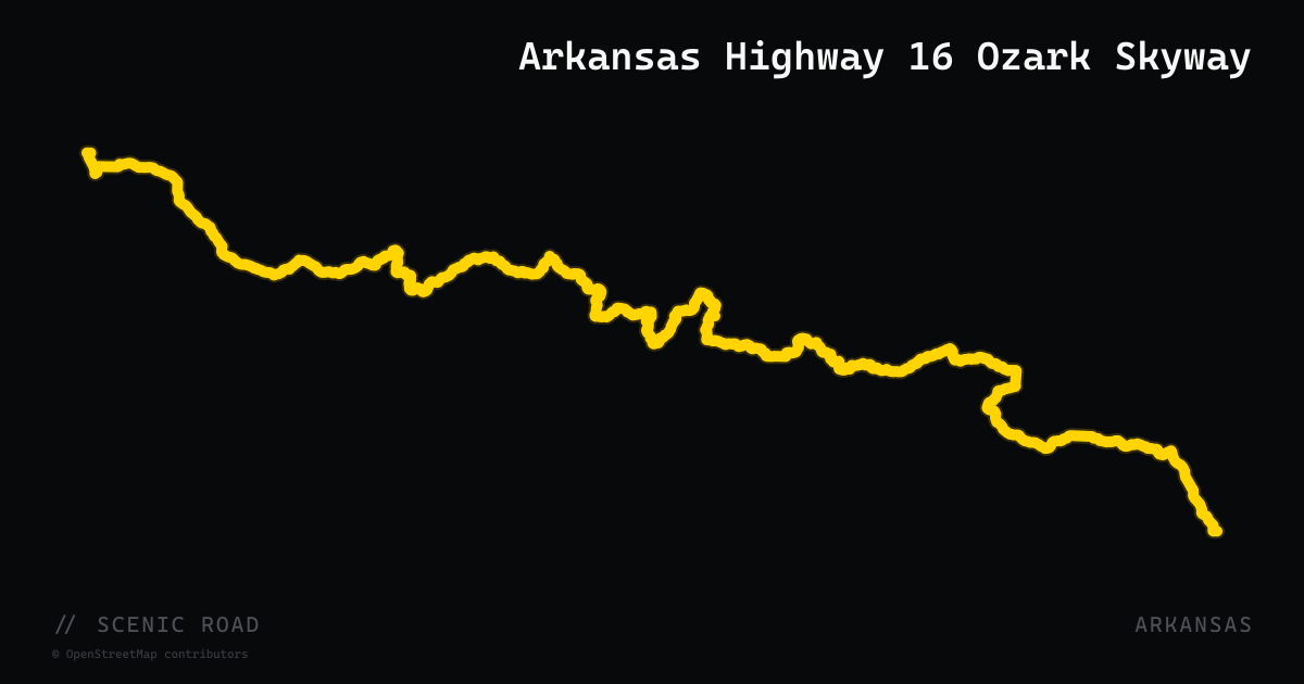 Arkansas Highway 16 Ozark Skyway