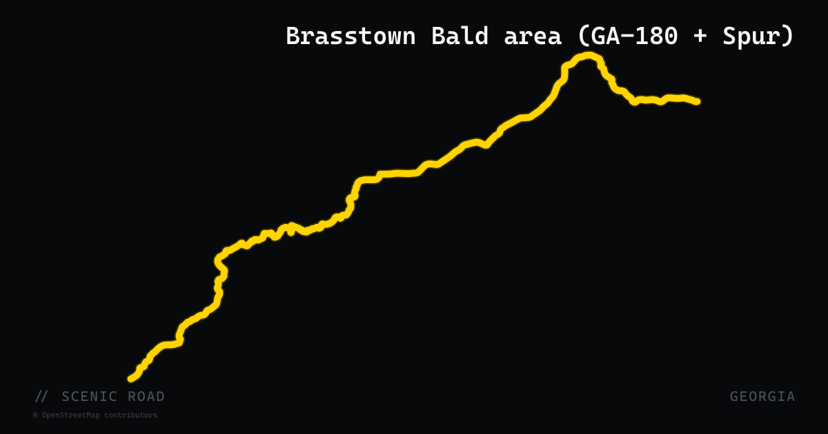 Brasstown Bald area (GA-180 + Spur)