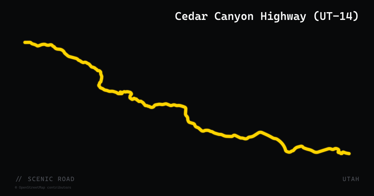 Cedar Canyon Highway (UT-14)