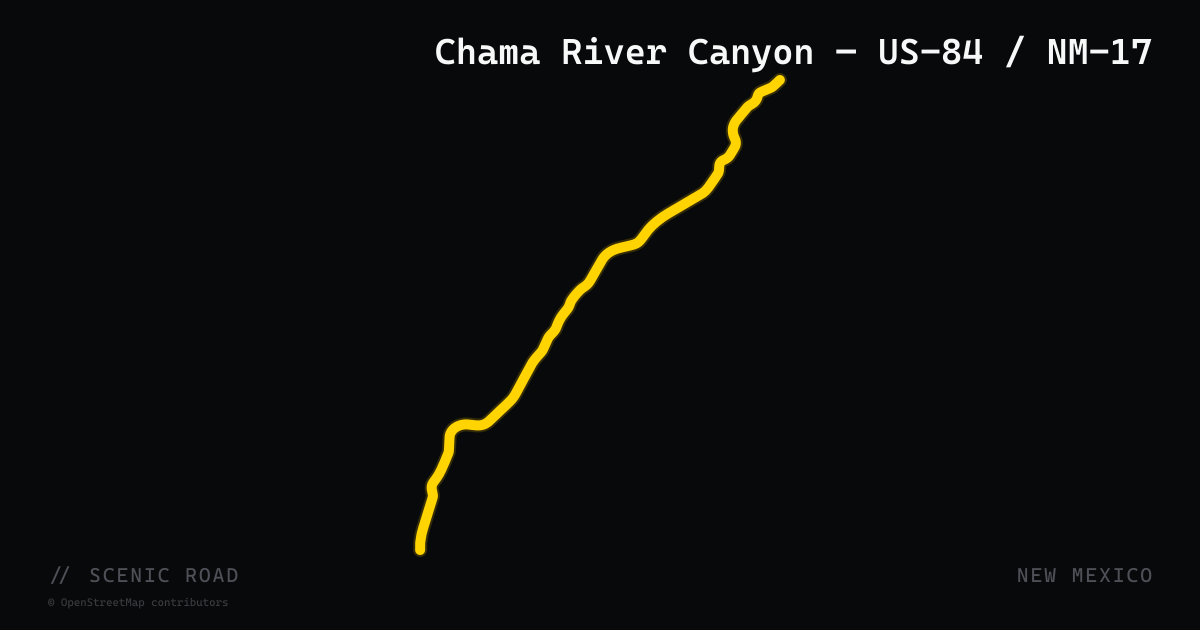 Chama River Canyon — US-84 / NM-17