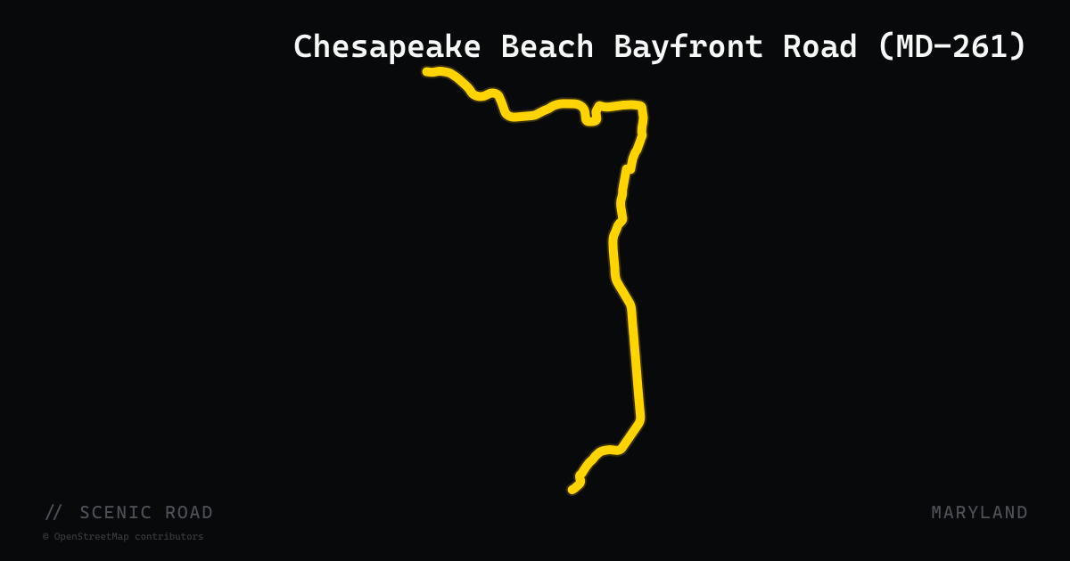 Chesapeake Beach Bayfront Road (MD-261)