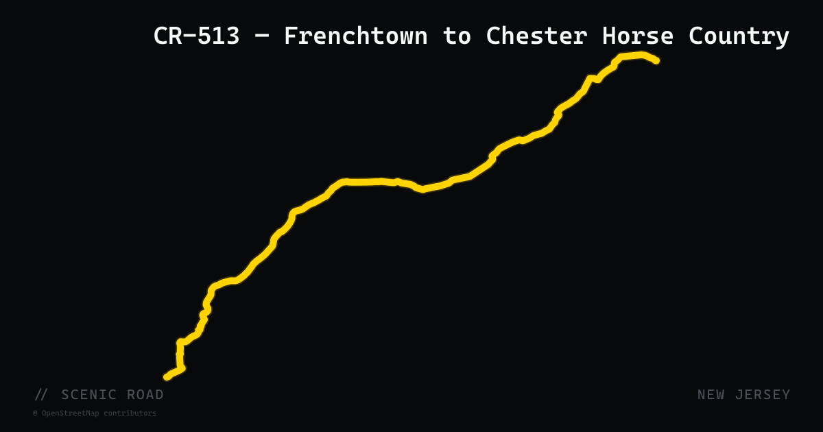 CR-513 — Frenchtown to Chester Horse Country
