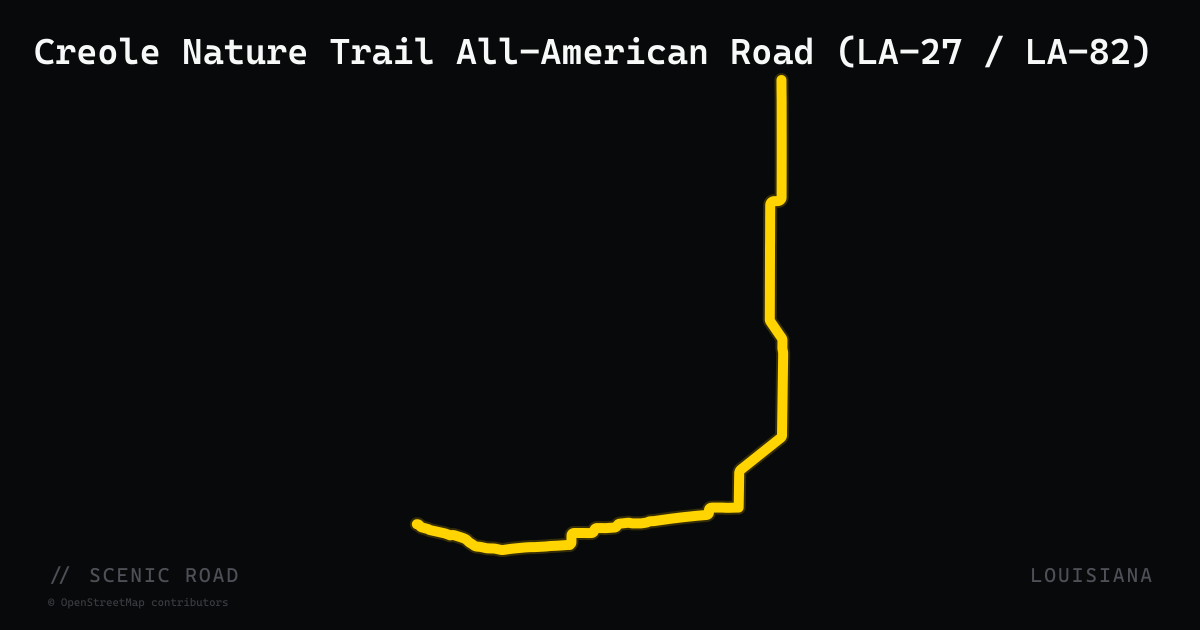 Creole Nature Trail All-American Road (LA-27 / LA-82)