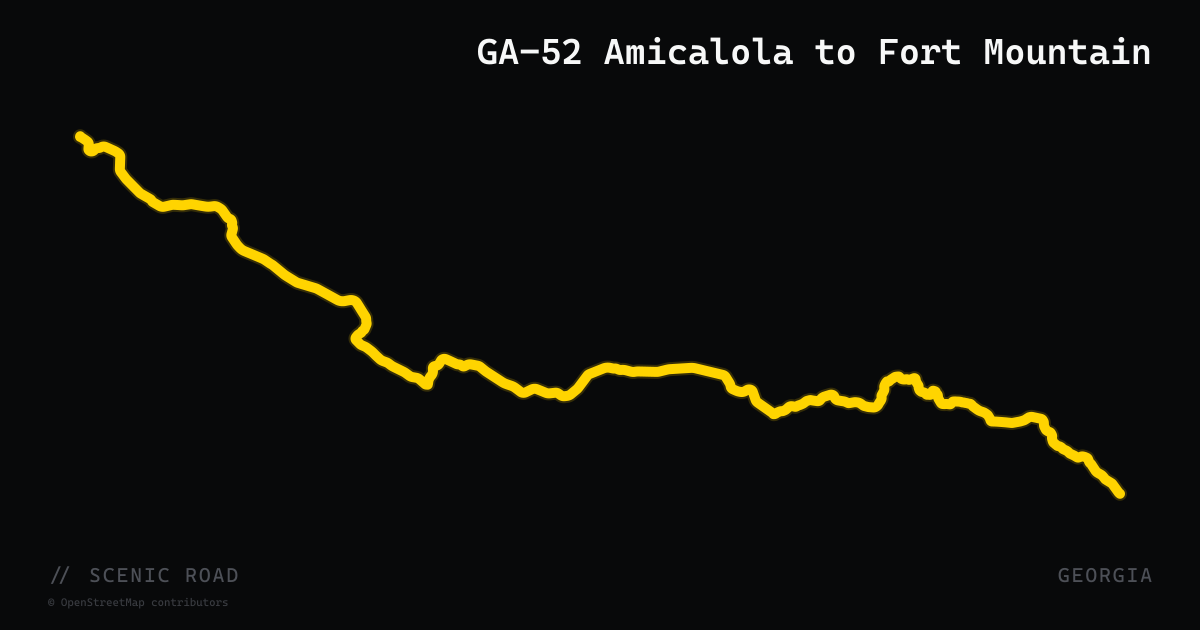 GA-52 Amicalola to Fort Mountain