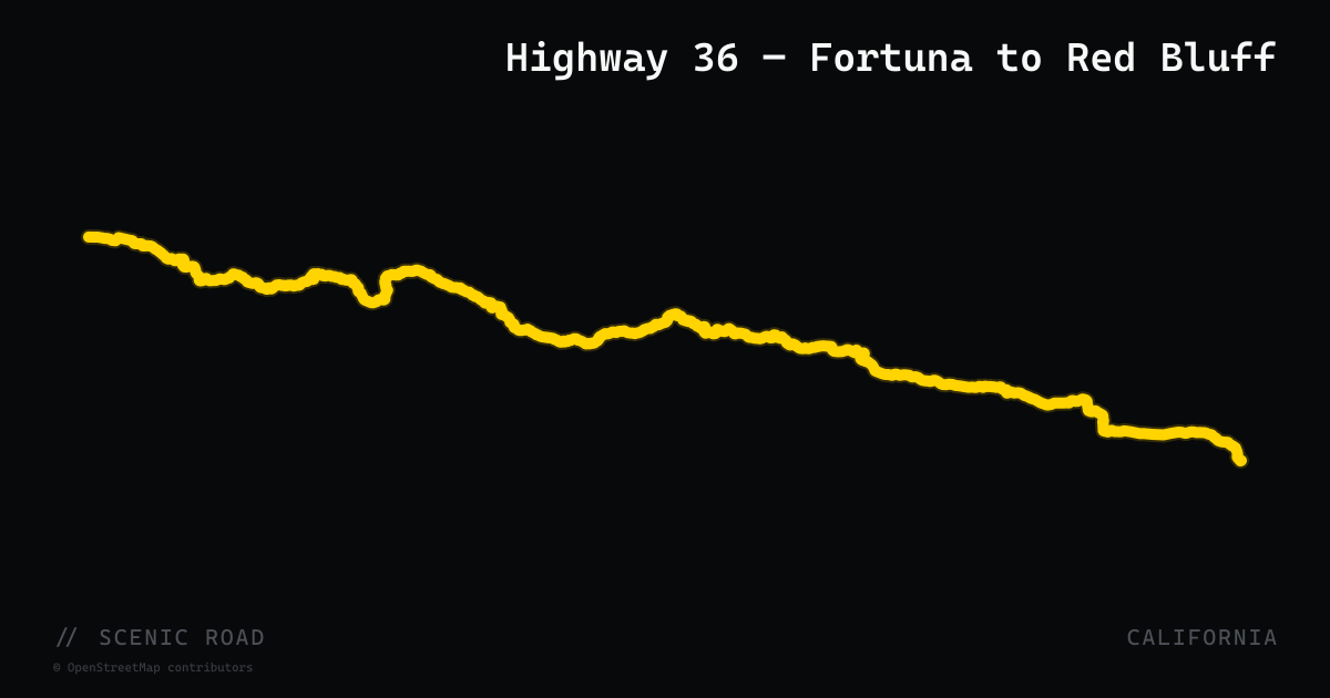 Highway 36 — Fortuna to Red Bluff