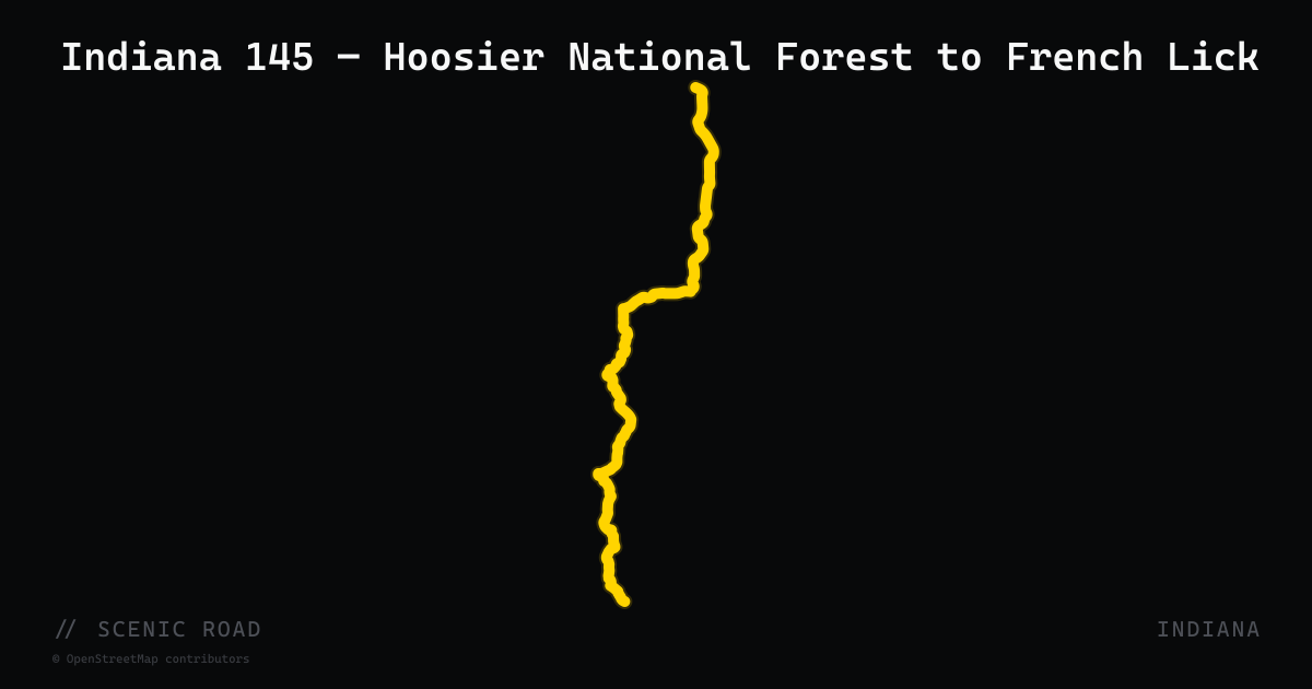 Indiana 145 — Hoosier National Forest to French Lick