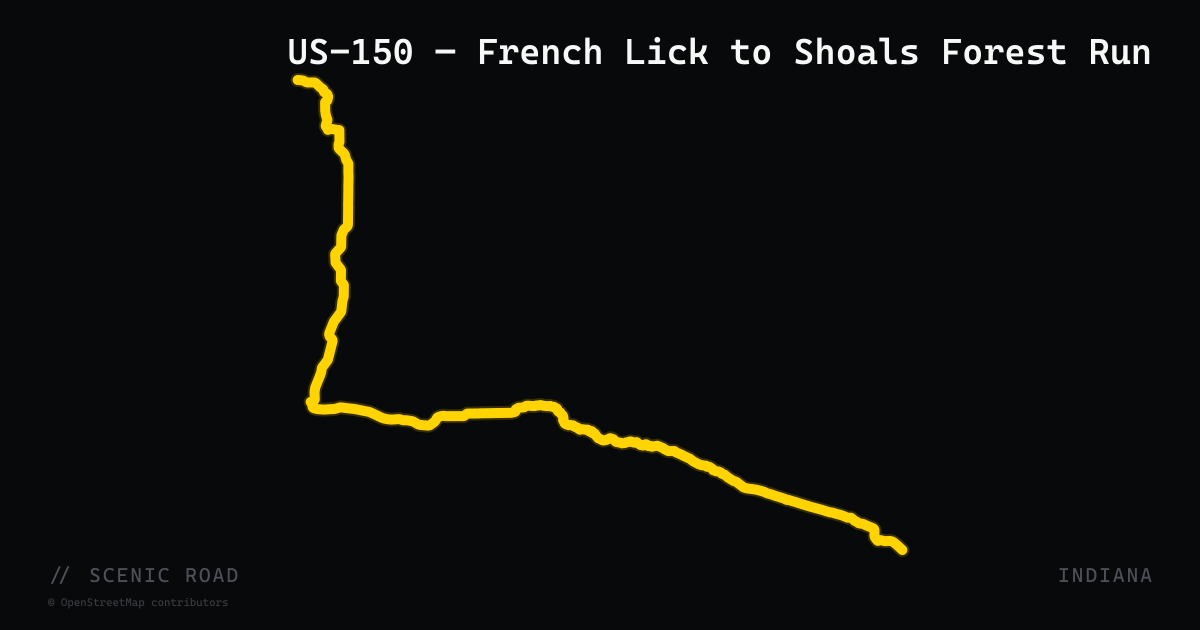 US-150 — French Lick to Shoals Forest Run