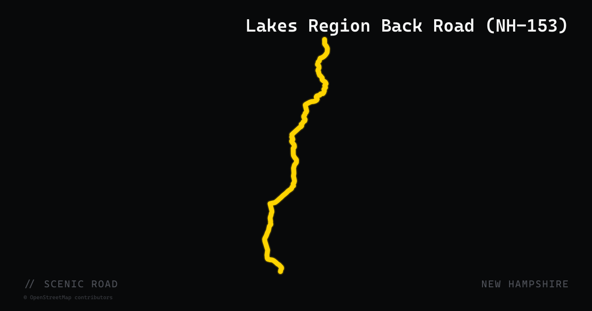 Lakes Region Back Road (NH-153)