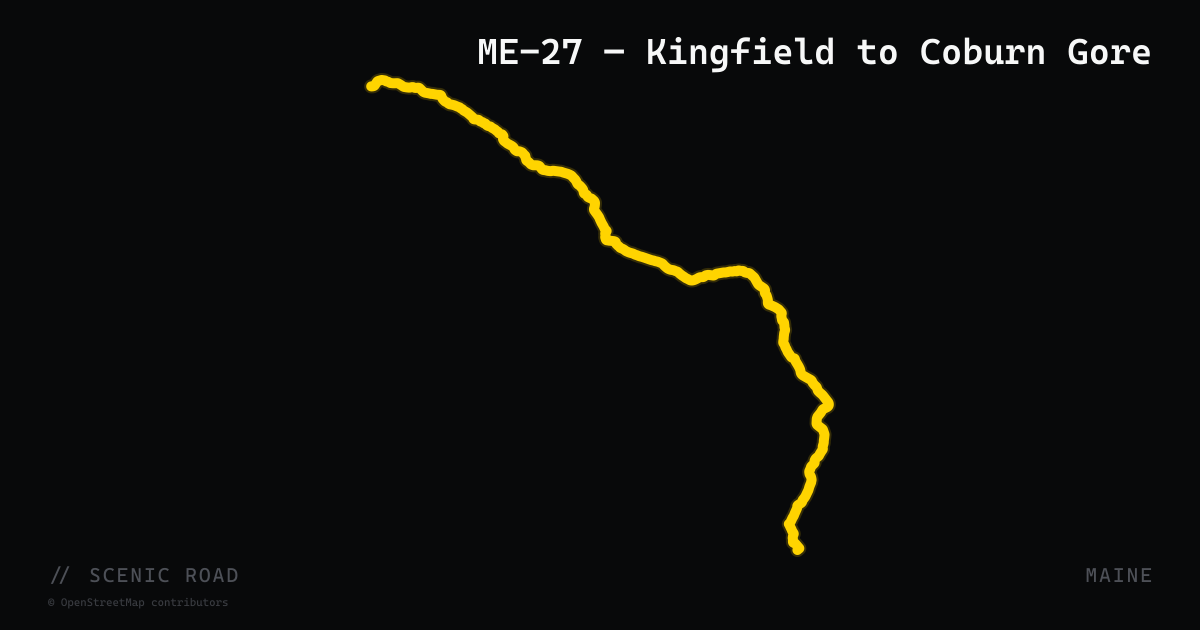 ME-27 — Kingfield to Coburn Gore