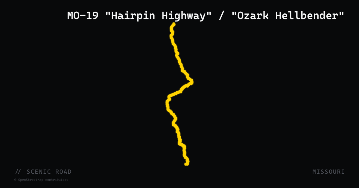 MO-19 "Hairpin Highway" / "Ozark Hellbender"