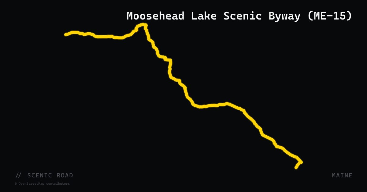 Moosehead Lake Scenic Byway (ME-15)