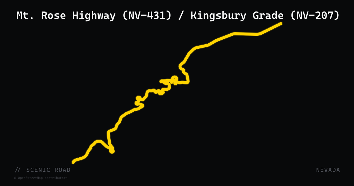 Mt. Rose Highway (NV-431) / Kingsbury Grade (NV-207)