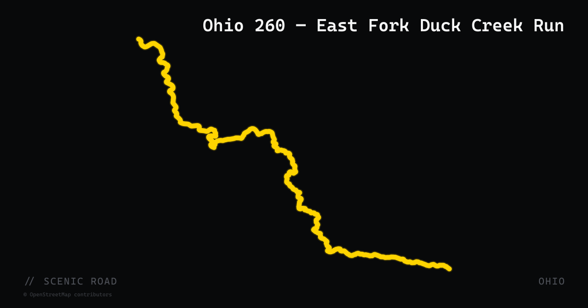 Ohio 260 — East Fork Duck Creek Run