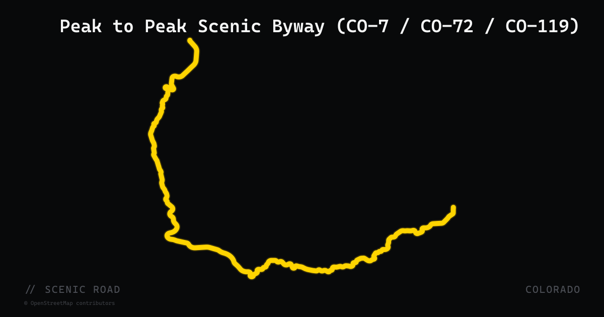 Peak to Peak Scenic Byway (CO-7 / CO-72 / CO-119)