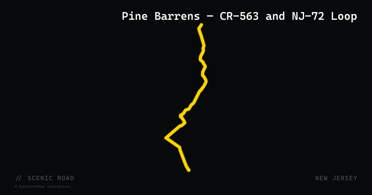 Pine Barrens — CR-563 and NJ-72 Loop