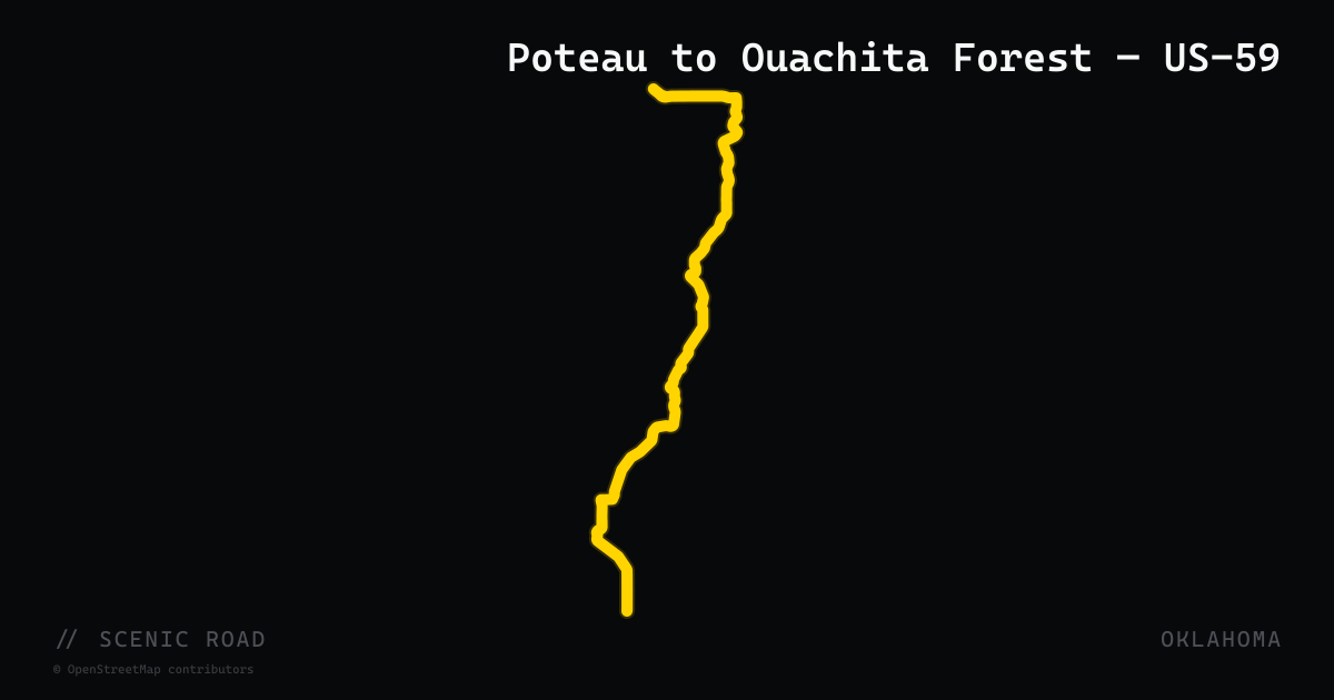 Poteau to Ouachita Forest — US-59