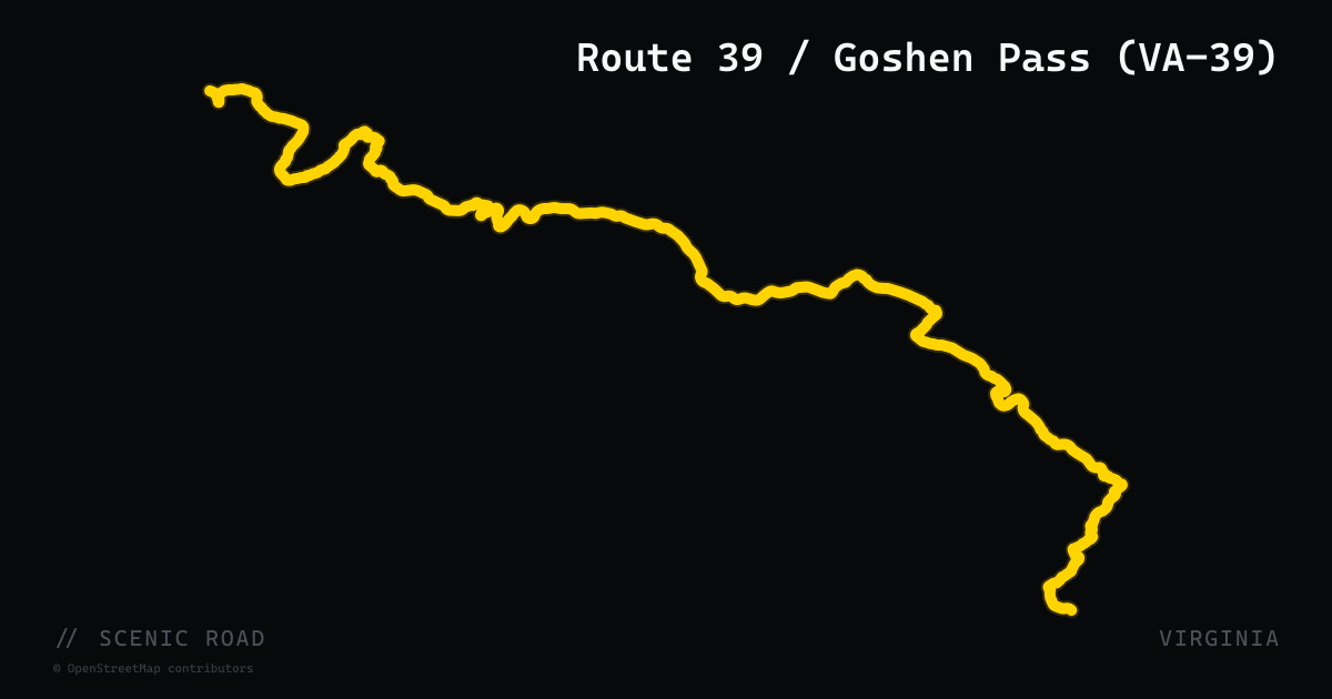 Route 39 / Goshen Pass (VA-39)