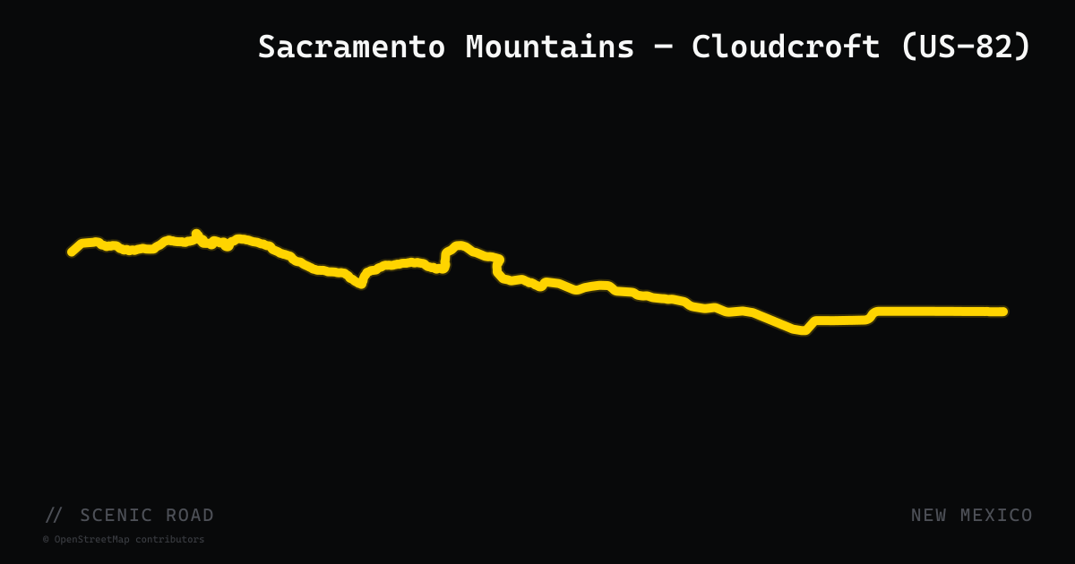 Sacramento Mountains — Cloudcroft (US-82)