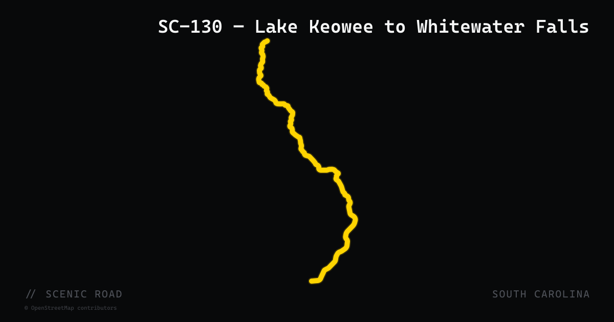 SC-130 — Lake Keowee to Whitewater Falls
