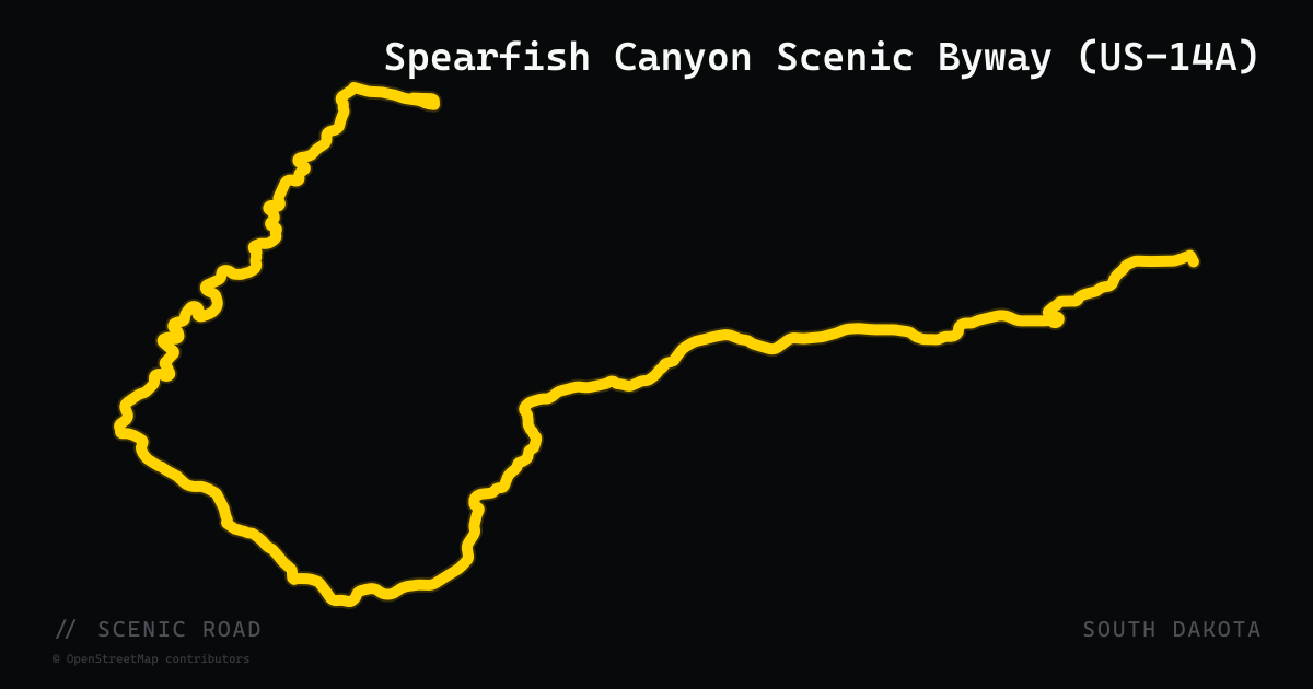 Spearfish Canyon Scenic Byway (US-14A)