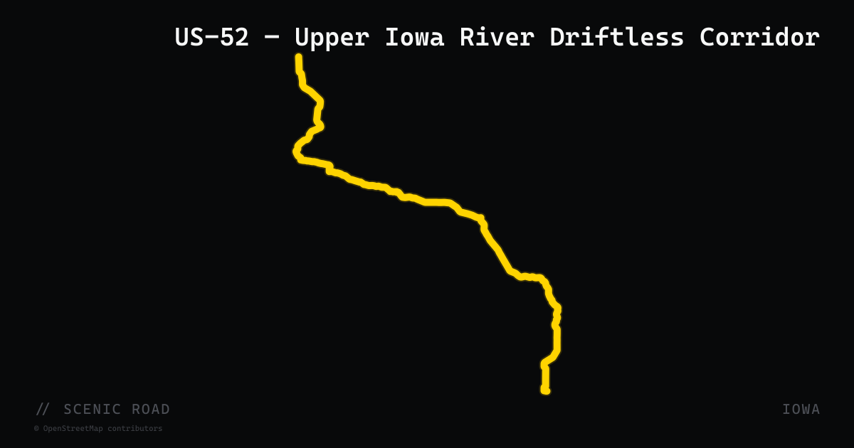 US-52 — Upper Iowa River Driftless Corridor