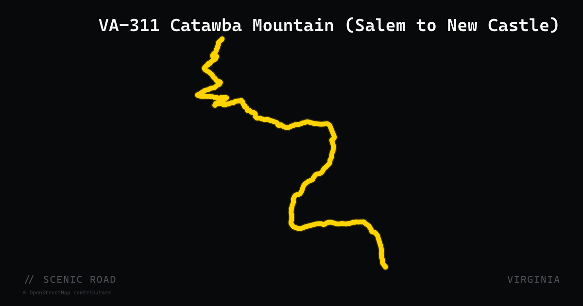 VA-311 Catawba Mountain (Salem to New Castle)