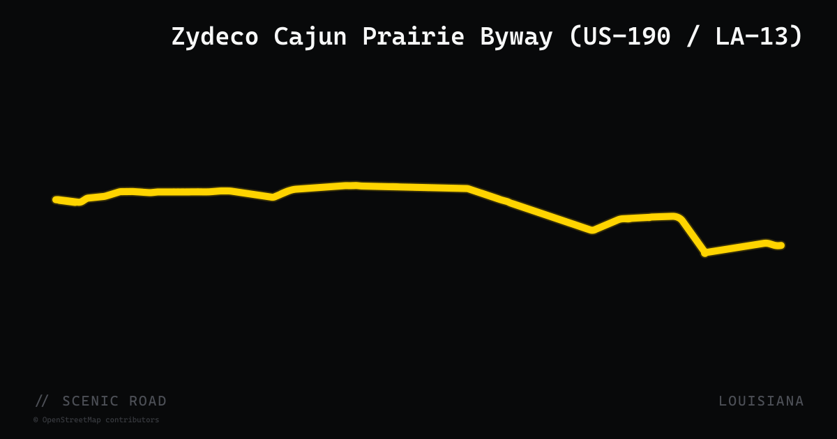 Zydeco Cajun Prairie Byway (US-190 / LA-13)