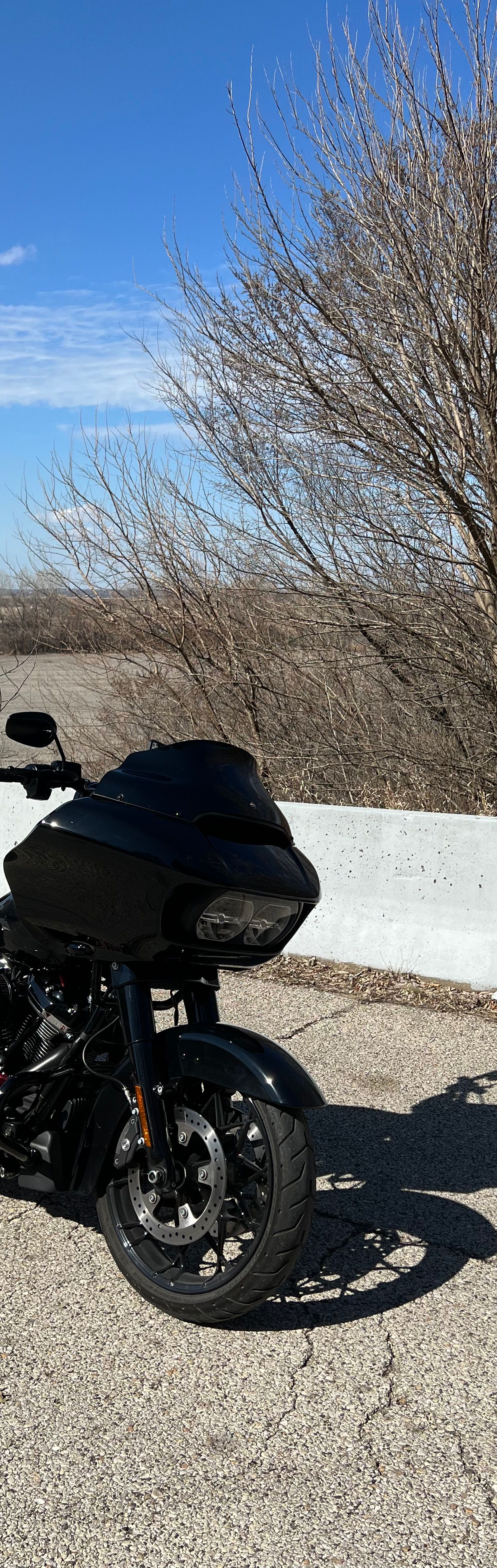 Scenic bluff overlook 🏍️☁️🌾